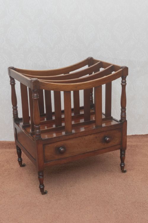 georgian mahogany canterbury - CATEGORY: ANTIQUE FURNITURE - DATED 19TH CENTURY