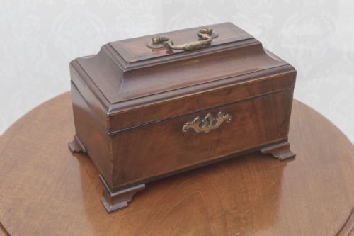 18TH CENTURY CHIPPENDALE PERIOD MAHOGANY TEA CADDY - ADDITIONAL PHOTO 1