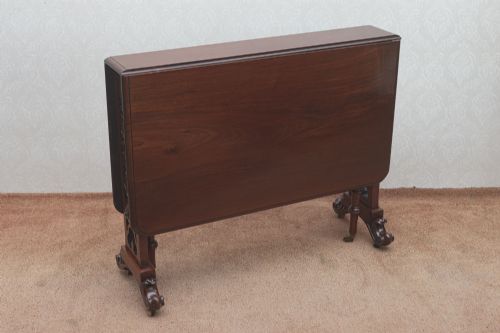 very sturdy mahogany sunderland table of useful size - CATEGORY: ANTIQUE TABLES - DATED 19TH CENTURY
