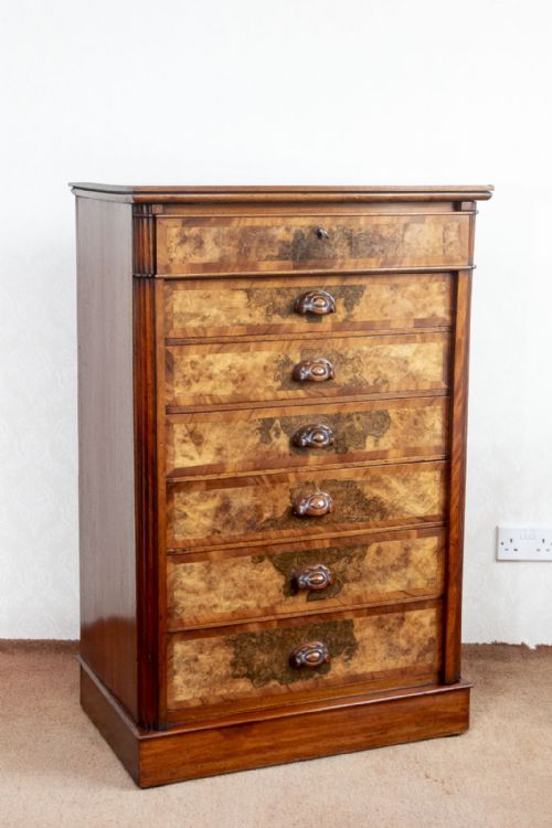 19th century seven drawer wellington chest - CATEGORY: ANTIQUE CHEST OF DRAWERS - DATED 19TH CENTURY