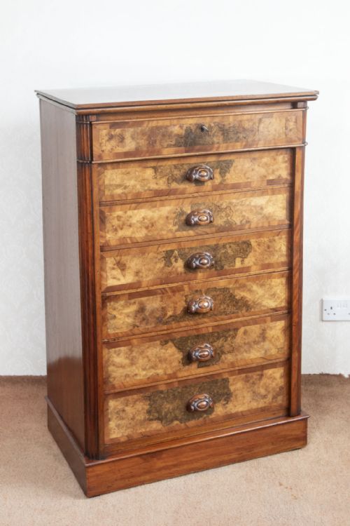 19TH CENTURY SEVEN DRAWER WELLINGTON CHEST - ADDITIONAL PHOTO 1