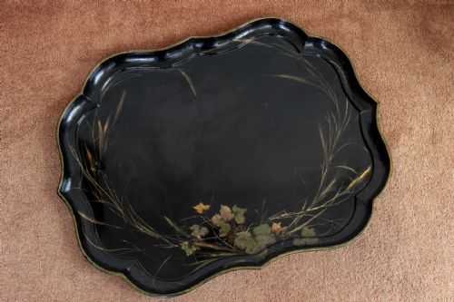 VERY LARGE PAPIERMCH AND LACQUER TRAY - ADDITIONAL PHOTO 2