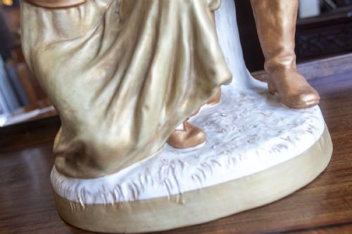 A LARGE ANTIQUE FIGURE GROUP BY ROYAL DUX - ADDITIONAL PHOTO 5