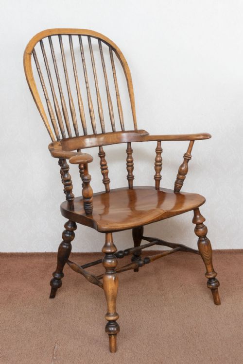 a good vintage yorkshire broad arm windsor chair in ash - CATEGORY: ANTIQUE CHAIRS - DATED 1890