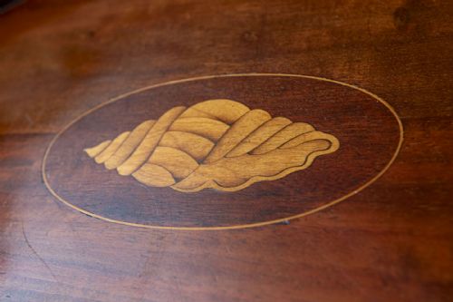 VICTORIAN OR PERHAPS EDWARDIAN INLAID MAHOGANY TRAY - ADDITIONAL PHOTO 1