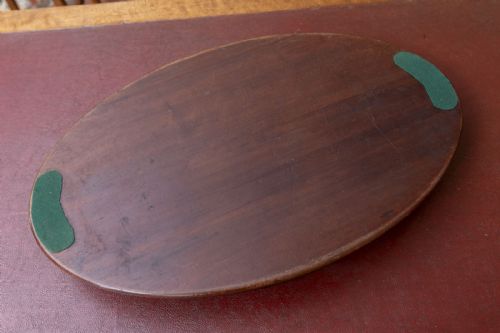 VICTORIAN OR PERHAPS EDWARDIAN INLAID MAHOGANY TRAY - ADDITIONAL PHOTO 2