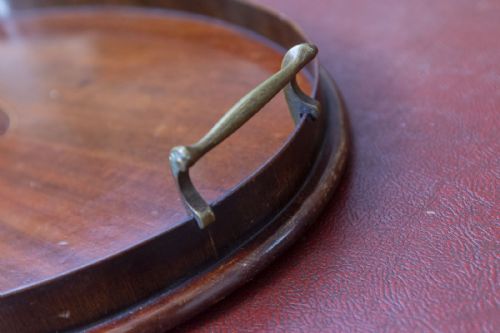 VICTORIAN OR PERHAPS EDWARDIAN INLAID MAHOGANY TRAY - ADDITIONAL PHOTO 3