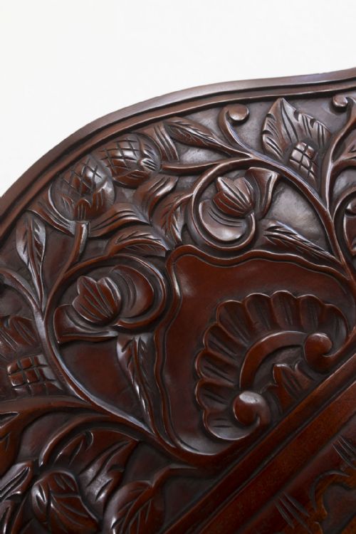 LATE VICTORIAN RED WALNUT HALL BENCH - ADDITIONAL PHOTO 9