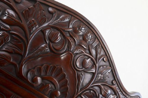 LATE VICTORIAN RED WALNUT HALL BENCH - ADDITIONAL PHOTO 10