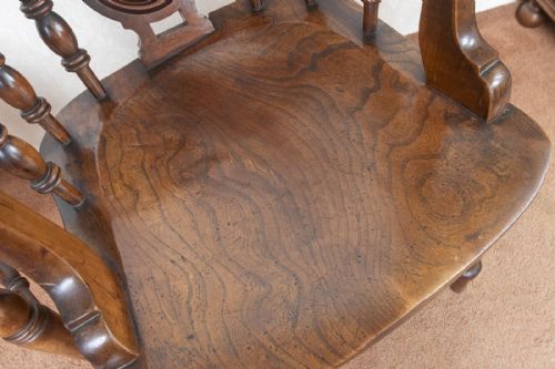 PAIR OF DRAUGHT BACK SMOKERS BOW CHAIRS IN ASH - ADDITIONAL PHOTO 5