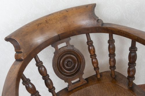 PAIR OF DRAUGHT BACK SMOKERS BOW CHAIRS IN ASH - ADDITIONAL PHOTO 7