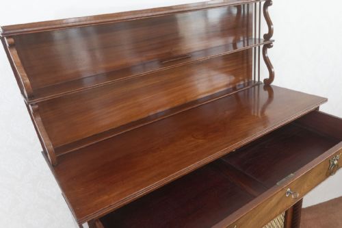 FINE QUALITY REGENCY PERIOD SIDE CABINET WITH BRASS GRILL DOORS - ADDITIONAL PHOTO 1
