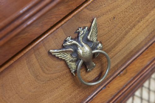 FINE QUALITY REGENCY PERIOD SIDE CABINET WITH BRASS GRILL DOORS - ADDITIONAL PHOTO 6