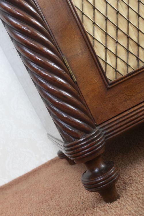FINE QUALITY REGENCY PERIOD SIDE CABINET WITH BRASS GRILL DOORS - ADDITIONAL PHOTO 12