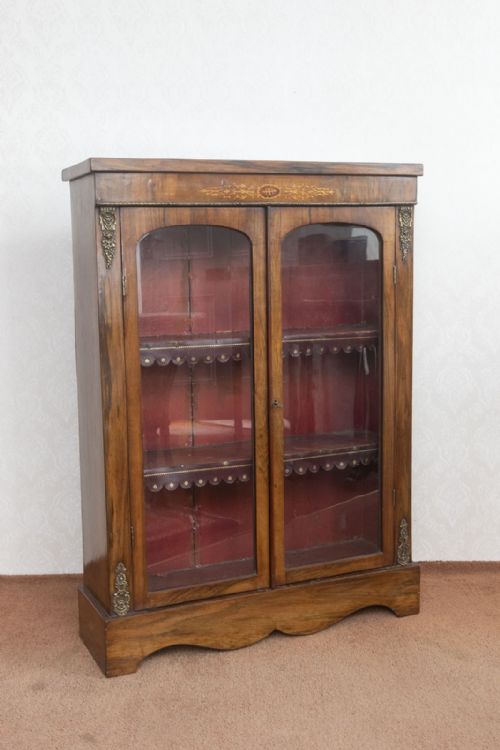 SMALL PRETTY WALNUT BOOKCASECABINET - ADDITIONAL PHOTO 1