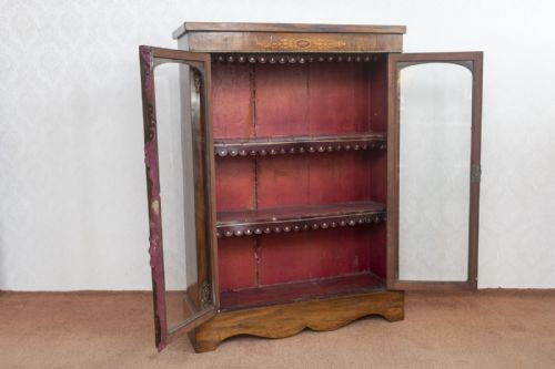 SMALL PRETTY WALNUT BOOKCASECABINET - ADDITIONAL PHOTO 3