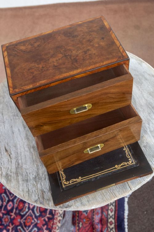 DELIGHTFUL BURR WALNUT COLLECTORS CABINET - ADDITIONAL PHOTO 2