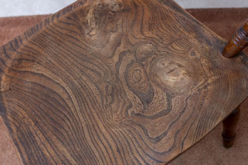 EARLY 19TH CENTURY ASH SCROLL BACK WINDSOR CHAIR - ADDITIONAL PHOTO 1