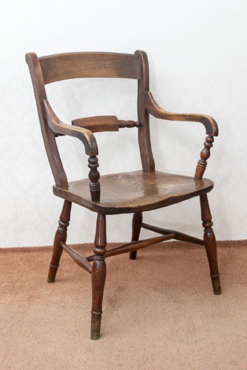 early 19th century ash scroll back windsor chair - CATEGORY: ANTIQUE CHAIRS - DATED 19TH CENTURY