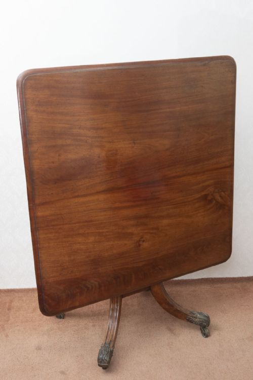 REGENCY PERIOD MAHOGANY BREAKFAST TABLE WITH TIP UP ACTION - ADDITIONAL PHOTO 5