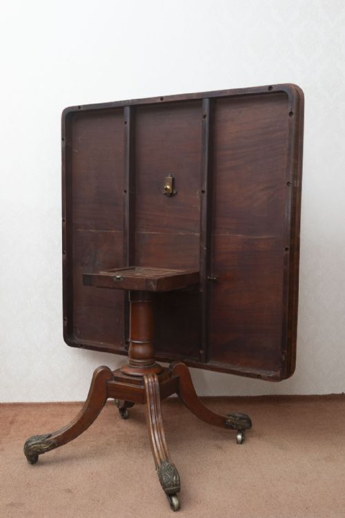 REGENCY PERIOD MAHOGANY BREAKFAST TABLE WITH TIP UP ACTION - ADDITIONAL PHOTO 6