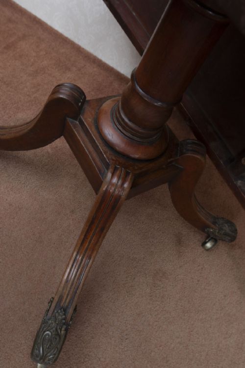 REGENCY PERIOD MAHOGANY BREAKFAST TABLE WITH TIP UP ACTION - ADDITIONAL PHOTO 7