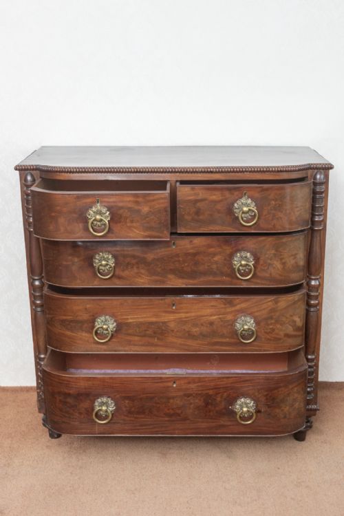 LARGE REGENCY PERIOD MAHOGANY DRESSING CHEST - ADDITIONAL PHOTO 7