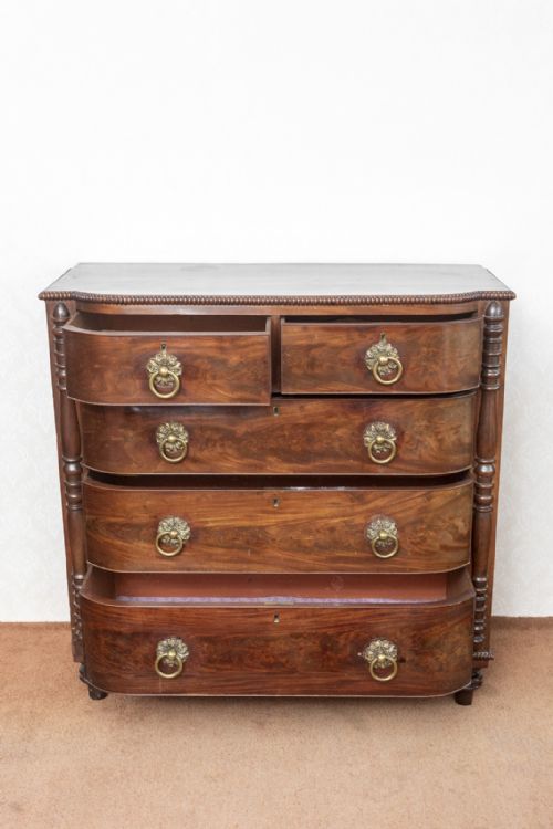 LARGE REGENCY PERIOD MAHOGANY DRESSING CHEST - ADDITIONAL PHOTO 8