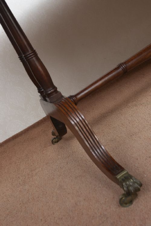 LATE REGENCY MAHOGANY SOFA TABLE WITH TWO DRAWERS - ADDITIONAL PHOTO 5