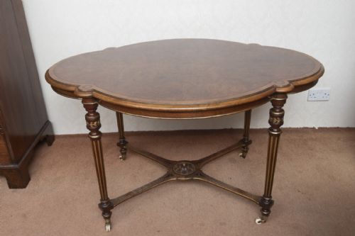 EXCEPTIONAL MID VICTORIAN BURR WALNUT CENTRE TABLE - ADDITIONAL PHOTO 7