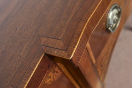 GEORGIAN MAHOGANY BOW FRONT SIDEBOARD WITH WONDERFUL INLAY - ADDITIONAL PHOTO 9