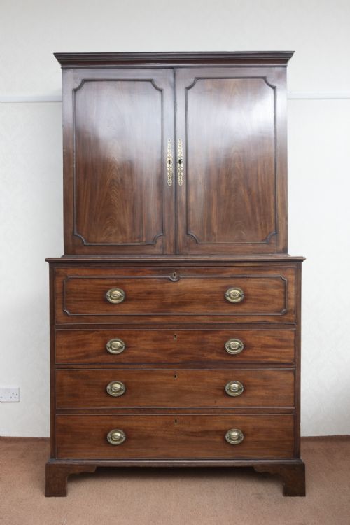 EXTREMELY FINE GEORGE III MAHOGANY SECRETAIRE BOOKCASE - ADDITIONAL PHOTO 1
