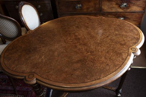 EXCEPTIONAL MID VICTORIAN BURR WALNUT CENTRE TABLE - ADDITIONAL PHOTO 1