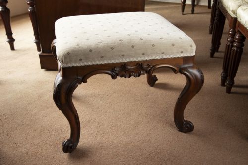 mid 19th century mahogany stool in mint condition - CATEGORY: ANTIQUE STOOLS - DATED VICTORIAN