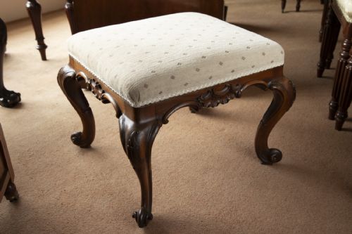 MID 19TH CENTURY MAHOGANY STOOL IN MINT CONDITION - ADDITIONAL PHOTO 1
