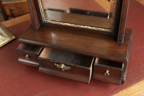 LATE 18TH CENTURY MAHOGANY DRESSING TABLE MIRROR - ADDITIONAL PHOTO 2