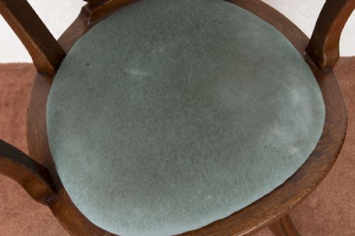 VINTAGE OFFICE CHAIR IN OAK WITH A REVOLVING MOVEMENT - ADDITIONAL PHOTO 4