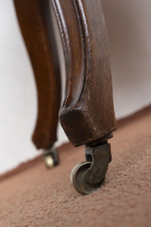 VINTAGE OFFICE CHAIR IN OAK WITH A REVOLVING MOVEMENT - ADDITIONAL PHOTO 6