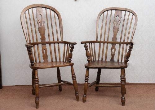 PAIR OF EARLY 19TH CENTURY ASH WINDSOR CHAIRS - ADDITIONAL PHOTO 1