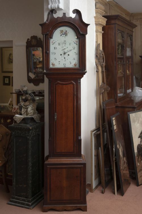 oak cased eight day grandfather clock - CATEGORY: ANTIQUE CLOCKS - DATED 1800