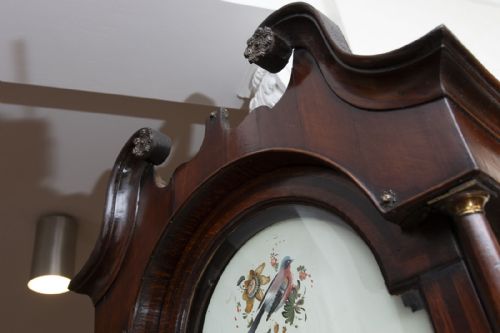 OAK CASED EIGHT DAY GRANDFATHER CLOCK - ADDITIONAL PHOTO 5