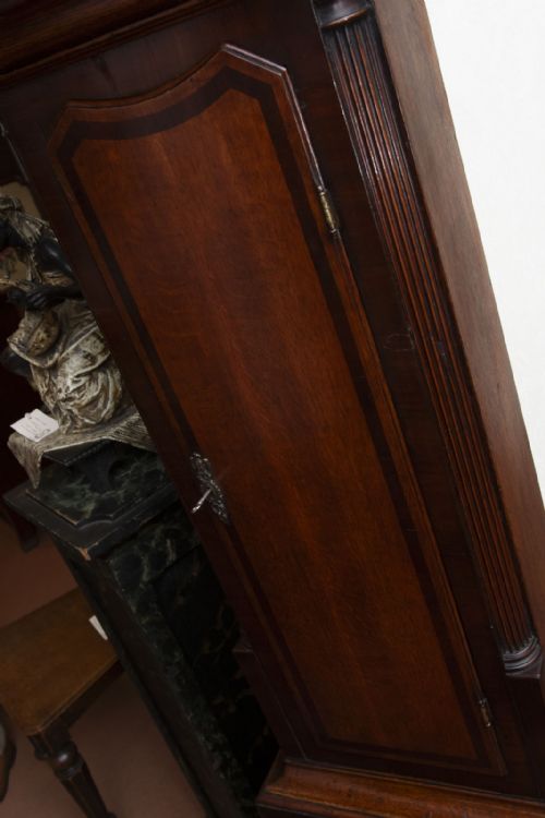OAK CASED EIGHT DAY GRANDFATHER CLOCK - ADDITIONAL PHOTO 6