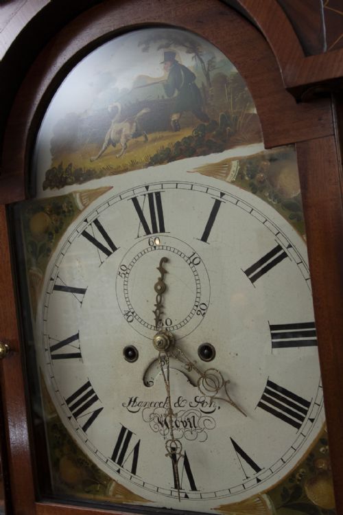 EARLY 19TH CENTURY INLAID MAHOGANY GRANDFATHER CLOCK - ADDITIONAL PHOTO 1