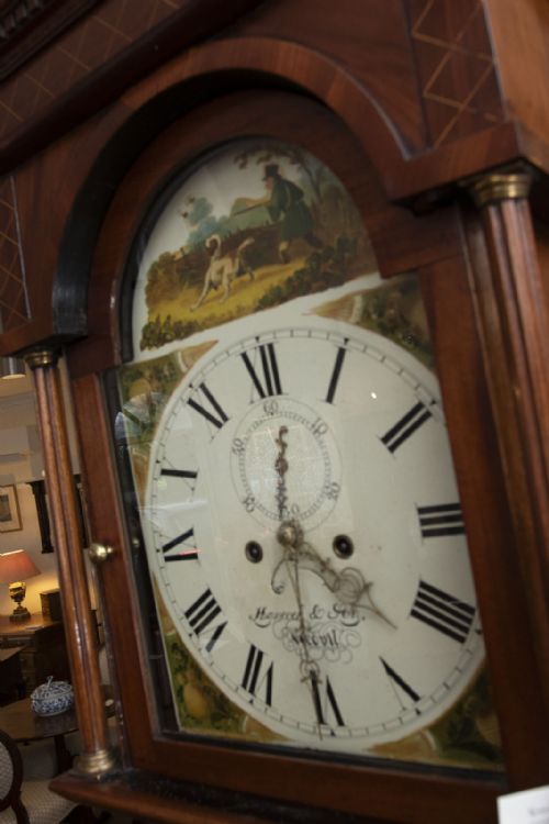 EARLY 19TH CENTURY INLAID MAHOGANY GRANDFATHER CLOCK - ADDITIONAL PHOTO 2