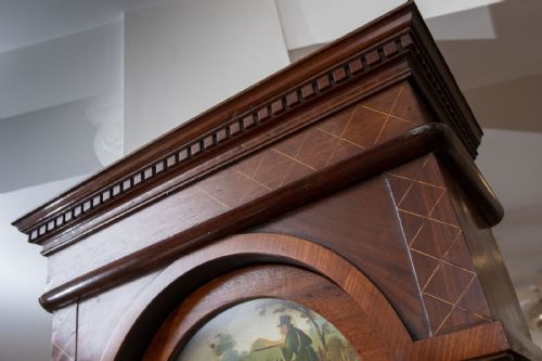 EARLY 19TH CENTURY INLAID MAHOGANY GRANDFATHER CLOCK - ADDITIONAL PHOTO 3