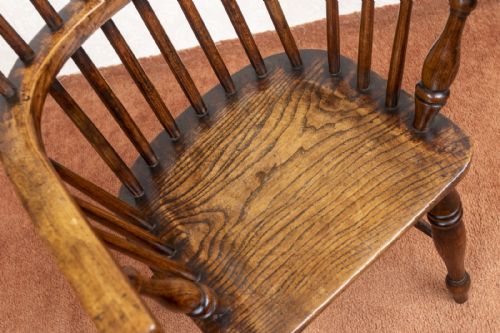 VERY GOOD ANTIQUE CHILD'S WINDSOR CHAIR IN ASH - ADDITIONAL PHOTO 1