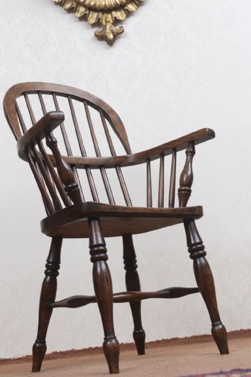 VERY GOOD ANTIQUE CHILD'S WINDSOR CHAIR IN ASH - ADDITIONAL PHOTO 3