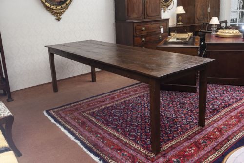 VINTAGE OAK FARMHOUSE TABLE TO SEAT EIGHT TO TEN PEOPLE - ADDITIONAL PHOTO 3