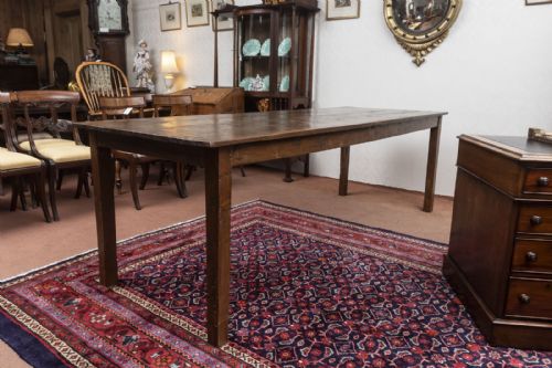 VINTAGE OAK FARMHOUSE TABLE TO SEAT EIGHT TO TEN PEOPLE - ADDITIONAL PHOTO 5