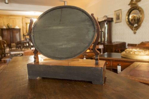 MAHOGANY BOW FRONT 'BOX' DRESSING MIRROR - ADDITIONAL PHOTO 2